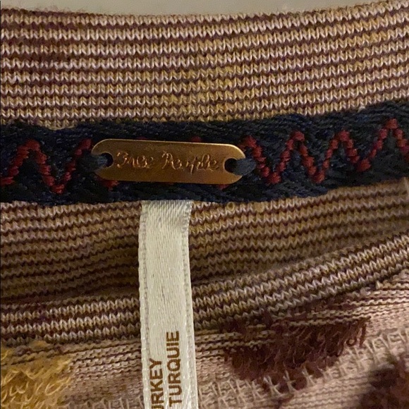 Purple and Yellow 3/4 Sleeve Free People Shirt - Picture 3 of 5